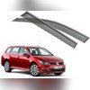 Дефлекторы боковых окон с хромированным молдингом, Volkswagen Golf VI 2010-2012 OEM Style