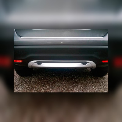Защитная накладка на задний бампер OEM (под датчики парковки) Nissan Qashqai 2014 - нв
