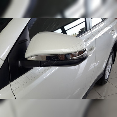 Накладки на зеркала (нержавеющая сталь) Toyota RAV4 2013-2019