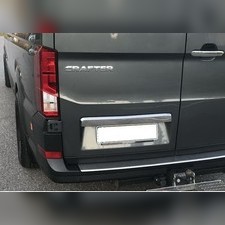 Накладка над номером на крышку багажника (нержавеющая сталь) Volkswagen Crafter 2017-нв