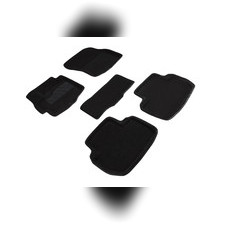 Коврики ворсовые в салон 3D ( серые / черные / бежевые ) Mitsubishi Outlander II (XL) 2006-2012