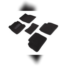 Коврики ворсовые в салон 3D ( серые / черные / бежевые ) Nissan Note 2005-2014