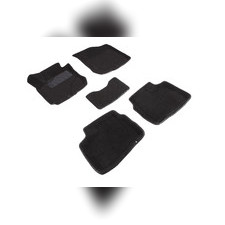 Коврики ворсовые в салон 3D (серые / черные / бежевые) Hyundai Elantra 2006-2011