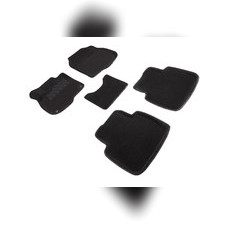 Коврики ворсовые в салон 3D (серые / черные) Honda CR-V V 2016-н.в.