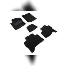 Коврики ворсовые в салон 3D (серые / черные ) Lexus GX 460 2010-н.в.