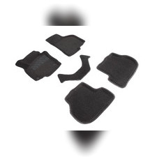 Коврики салона ворсовые 3D (серые / черные / бежевые) Seat Leon II 2005-2012