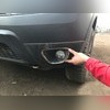 Окантовка противотуманных фар Renault Duster 2011-2015 (нержавеющая сталь)