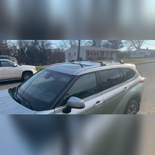 Поперечины на штатные рейлинги Toyota Highlander IV (U70) 2019-нв (OEM) черные, без замка
