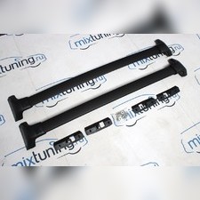 Поперечины на штатные рейлинги Toyota Highlander IV (U70) 2019-нв (OEM) черные, без замка