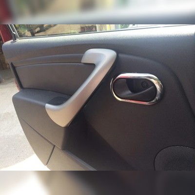 Окантовка внутреннего замка открывания дверей (нержавеющая сталь) Renault Duster 2011-2017