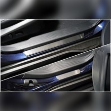 Накладки на пластиковые пороги (лист шлифованный) 4шт Subaru Outback 2021-нв