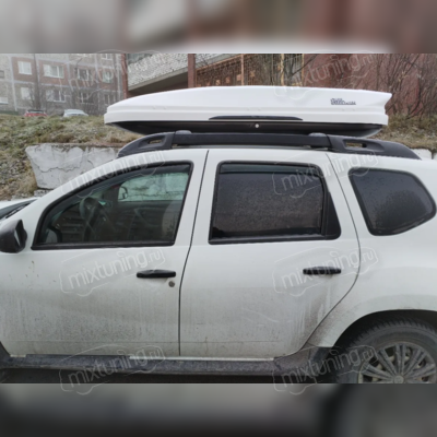 Бокс аэродинамический белый карбон "Sport" двухсторонние открытие 195х86х38см, 450 л