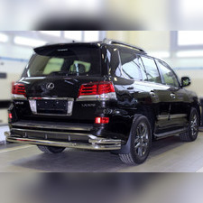 Защита заднего бампера "Волна" 76 / 53 мм Lexus LX-570 SPORT 2012-2015