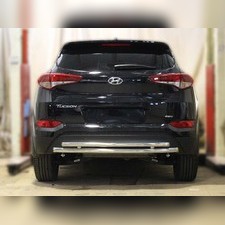 Защита заднего бампера (двойная) 53 / 43 мм Hyundai Tucson 2015-2018