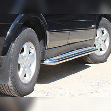 Пороги труба с алюминиевым листом 53 мм Chevrolet Captiva 2006-2011
