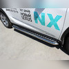 Пороги труба с алюминиевым листом 60 мм Lexus NX-300H F-Sport 2014-2017