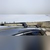 Багажник аэродинамический на рейлинги в штатные места Mazda CX-9 2016 - нв (черные)