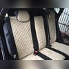 Авточехлы экокожа-алькантара ромб Hyundai Solaris 1 2010-2017 (хэтчбек)