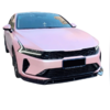 Сплиттер (спойлер) переднего бампера с клыками Kia K5 2020-нв (4 части) "черный глянец"