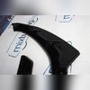 Сплиттер (спойлер) переднего бампера с клыками Kia K5 2020-нв (4 части) "черный глянец"