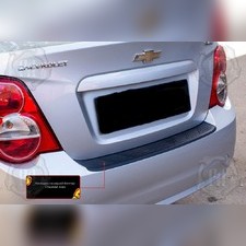 Накладка на задний бампер Chevrolet Aveo 2011-2015 (седан)