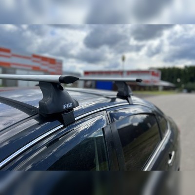 Багажник на крышу в штатные места, модель "Крыло" Kia Ceed хэтчбек 2018-нв (с замком)