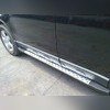 Комплект порогов Honda CR-V 2006-2012 (копия оригинала - OEM STYLE) Серебристые. BMW- стиль