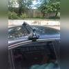 Багажник на крышу за дверной проём (прямоугольные поперечины) Daewoo Matiz (с замком)