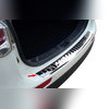 Накладка на задний бампер с загибом, Audi Q5 2017-2022 (нержавеющая сталь)