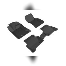 Коврики салона текстильные "3D Lux" Jaguar XE 2015-нв (черный, бежевый)