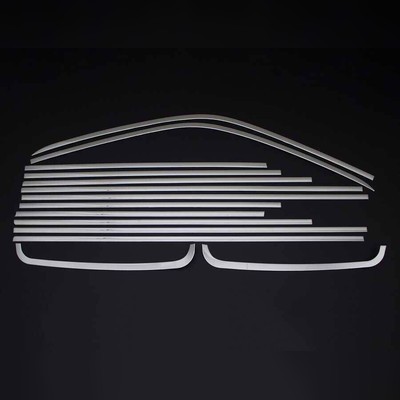 Нижние молдинги стекол Volkswagen T5 Transporter 2003-2015 (длинная база, 2 сдвижные двери)