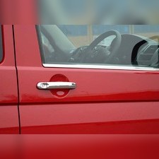 Накладки на дверные ручки Volkswagen T5 Caravelle 2003-2015 (нержавеющая сталь)