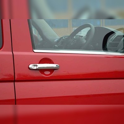 Накладки на дверные ручки Volkswagen T5 Caravelle 2003-2015 (нержавеющая сталь)