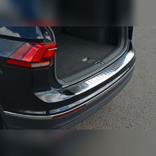 Накладка на задний бампер Volkswagen Tiguan 2016-нв (нержавеющая сталь)