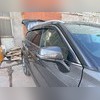 Дефлекторы, ветровики окон с нержавеющим молдингом Toyota Highlander 2020-нв (6 частей)