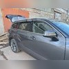 Дефлекторы, ветровики окон с нержавеющим молдингом Toyota Highlander 2020-нв (6 частей)