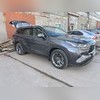 Дефлекторы, ветровики окон с нержавеющим молдингом Toyota Highlander 2020-нв (6 частей)
