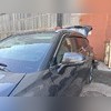 Дефлекторы, ветровики окон с нержавеющим молдингом Toyota Highlander 2020-нв (6 частей)