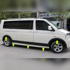 Расширители колесных арок и молдинги дверей Volkswagen T6.1 Caravelle 2020-нв (короткая база)