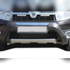 Диффузор на передний бампер Renault Duster 2011-2018 (серый)