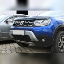 Накладка переднего бампера Renault Duster 2018-нв (ABS пластик)