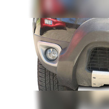 Накладки на противотуманные фары Renault Duster 2011-2018 (ABS пластик) серые
