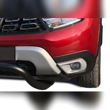 Накладки на противотуманные фары Renault Duster 2018-нв (ABS пластик) серые