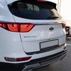 Накладка на задний бампер с загибом Kia Sportage 2016-2018 (АВС структурированный пластик)