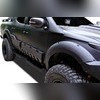 Молдинги на двери (широкие) Mitsubishi L200 2015-2019
