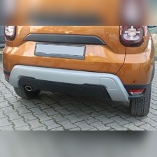Диффузор - задний бампер U-образный Renault Duster 2018-нв (ABS пластик) серый