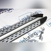 Пороги Volkswagen T6 Multivan 2015-2020 "Dot Line" (короткая база) серебристые
