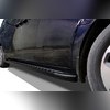 Комплект порогов "Dot Line" Volkswagen T5 Caravelle 2003-2015 (короткая база) чёрные