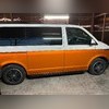 Комплект порогов "Dot Line" Volkswagen T6 Multivan 2015-2020 (длинная база) чёрные