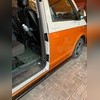 Комплект порогов "Dot Line" Volkswagen T6 Transporter 2015-2020 (короткая база) чёрные